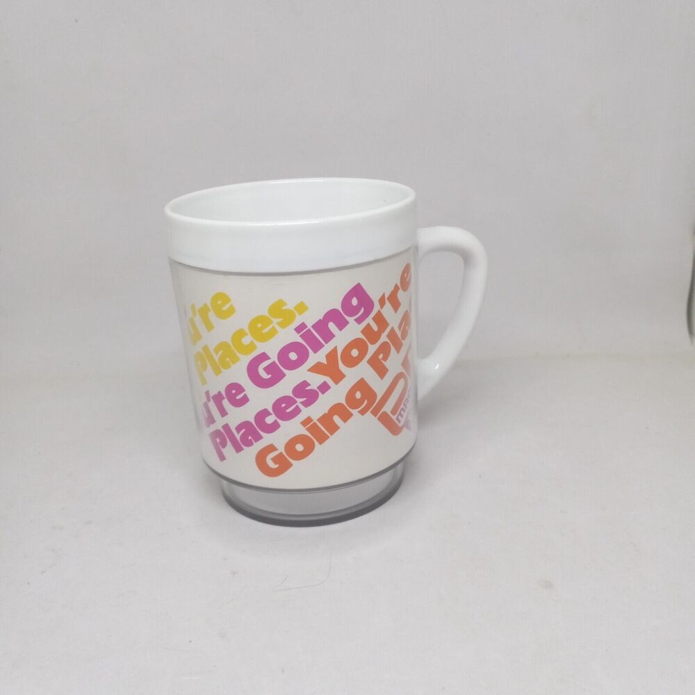 Vtg McDonalds You're Going Places Plastic Cup Mug-WBTV PM Magazine Promo-8 oz